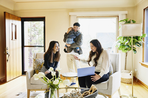 family moved into a new home.money impacts relationships